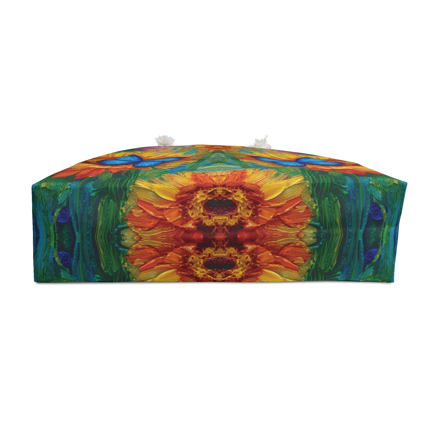 Vibrant Floral Sunflower & Butterfly Weekender Bag – Large Travel Tote / Beach & Gym Bag - Weekend Duffle Bag - Travel Bag  and Beach Bag